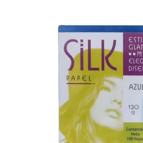 PAPEL SILK CTA. 130G. 1C. AZUL REY PAQUETE C100H.